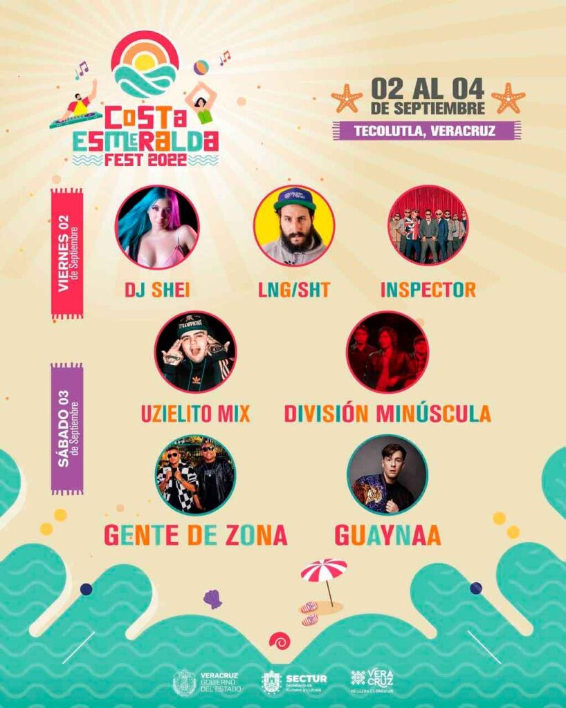 Cartel musical Costa Esmeralda Fest 2022