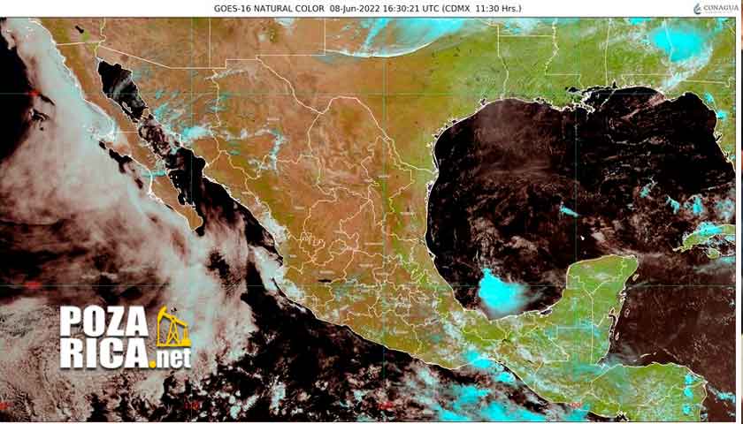 formacion de tormenta en el Golfo de