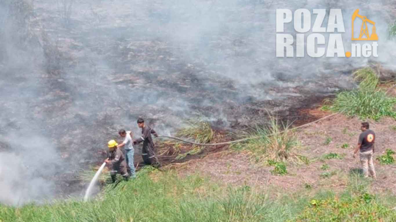 Tres Incendios de Pastizal en Tuxpan Atendidos por Bomberos y Protección Civil