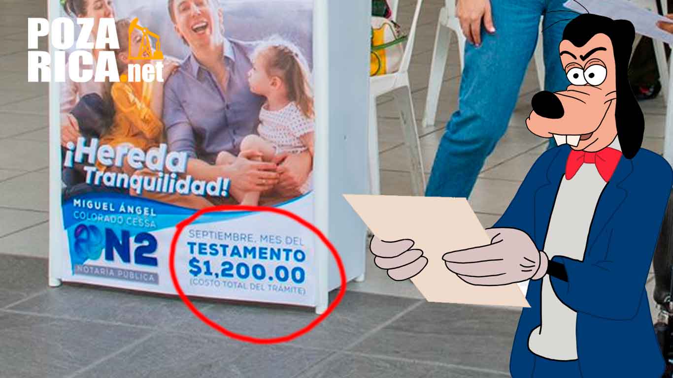 Hasta 1200 pesos el costo de Trámite del Testamento