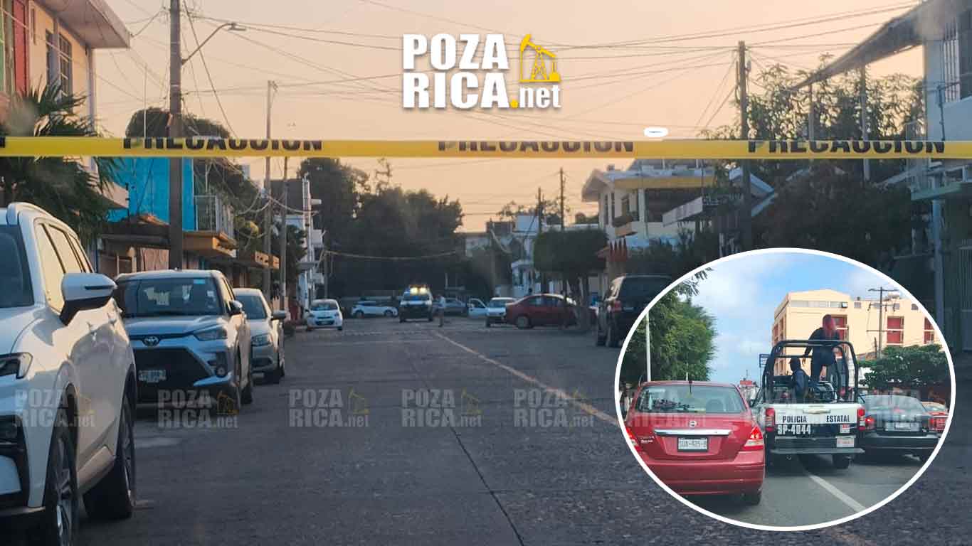 Intensa movilización policíaca en Poza Rica por presunto secuestro en la colonia Chapultepec