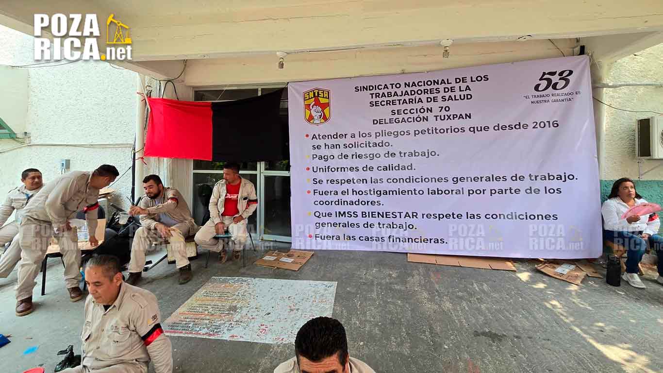 Huelga en IMSS Bienestar Tuxpan