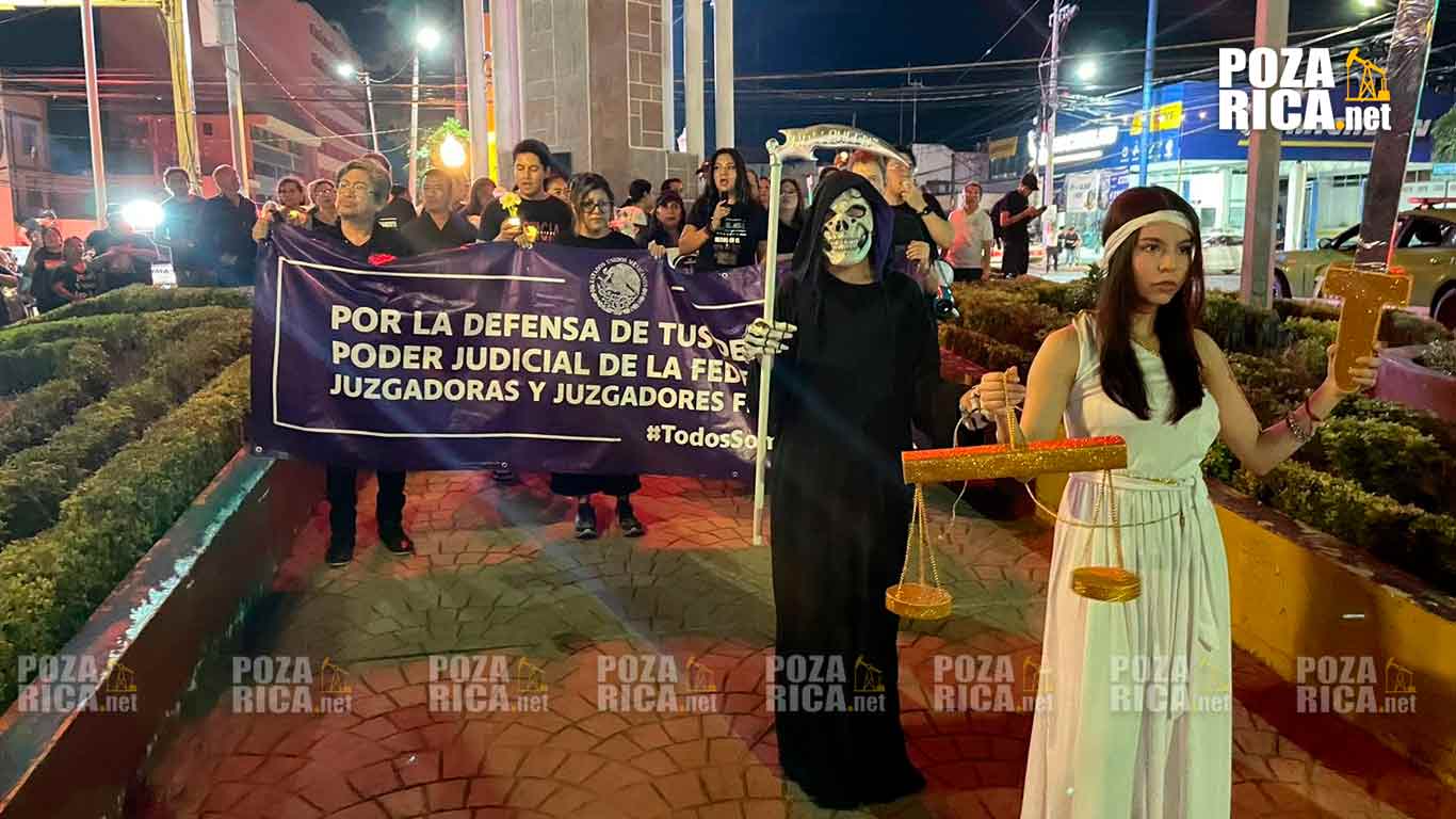 Protestas en Poza Rica por Reforma Judicial de AMLO