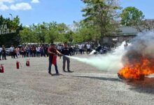 Protección Civil capacita en uso de extintores en hospital
