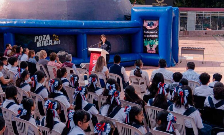 GOBIERNO DE POZA RICA ACERCA EXPERIENCIA EDUCATIVA AMBIENTAL CON PLANETARIO MÓVIL