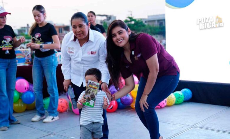 Festival de la Niñez lleva alegría, aprendizaje y convivencia a colonias de Poza Rica