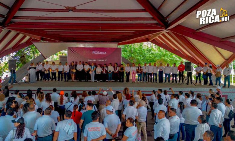 POZA RICA CONMEMORA EL DÍA INTERNACIONAL DEL TRABAJO CON DESFILE DE ORGANIZACIONES SINDICALES