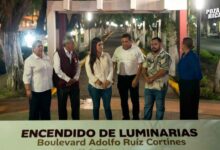 Iluminan primera etapa del camellón central del Blvd. Adolfo Ruiz Cortines