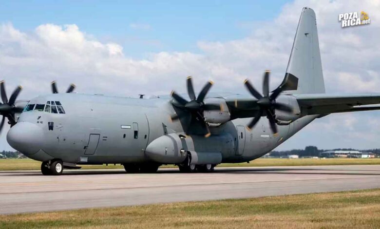 México recibió hoy el primero de dos aviones Super Hércules para la Fuerza Aérea