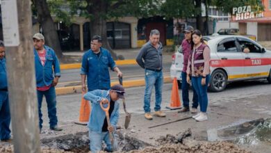 Supervisan trabajos de imagen urbana en distintos puntos de Poza Rica
