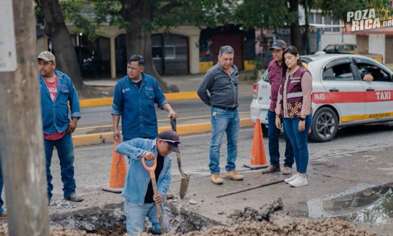 Supervisan trabajos de imagen urbana en distintos puntos de Poza Rica