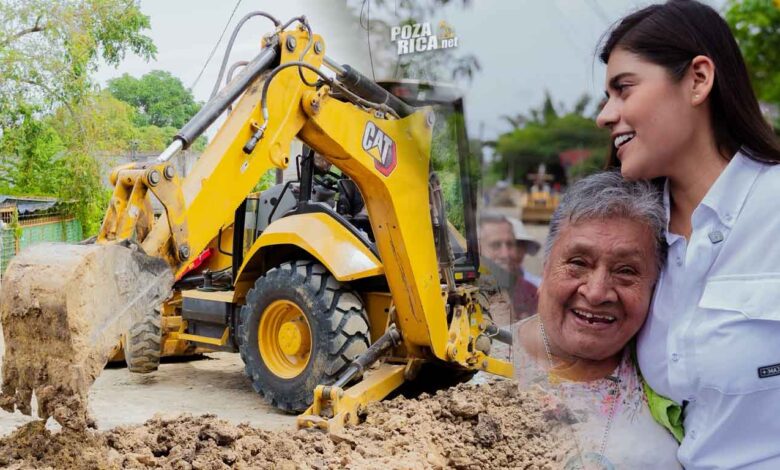 Arroyo del Maíz recibe obra de pavimentación y drenaje en Poza Rica