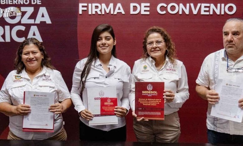 Gobierno de Poza Rica y el Estado firman convenio para ordenar el desarrollo urbano