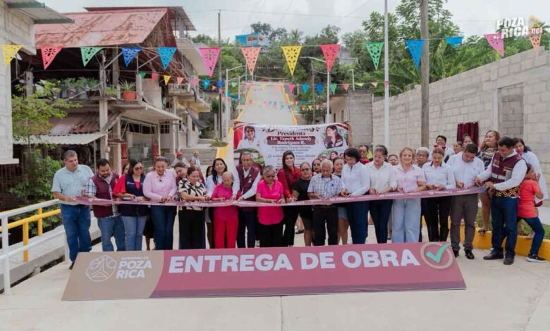 Poza Rica entrega obra de urbanización en la colonia Vicente Herrera