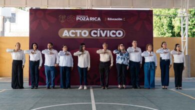 Poza Rica conmemora la Consumación de la Independencia en primaria Club de Leones 2