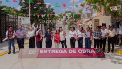 Pavimentan calle Escarcha en la colonia Agustín Lara