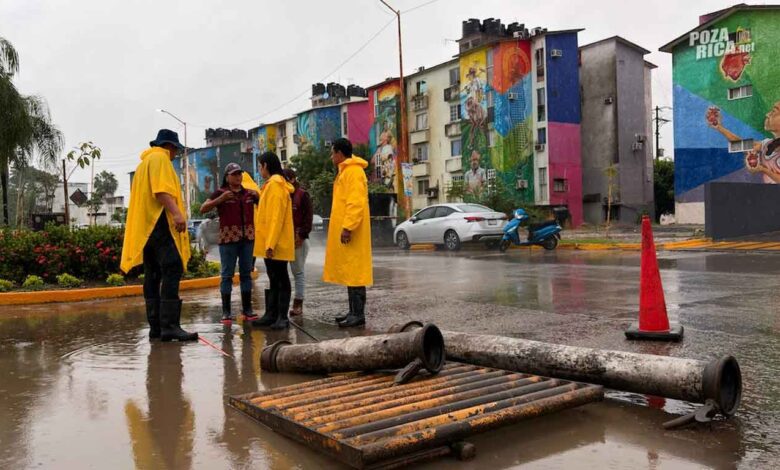 Gobierno de Poza Rica supervisa drenajes por temporada de lluvias