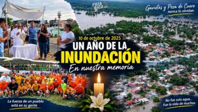 Gaviotas recuerda a un año de la inundación del 10 de octubre de 2025